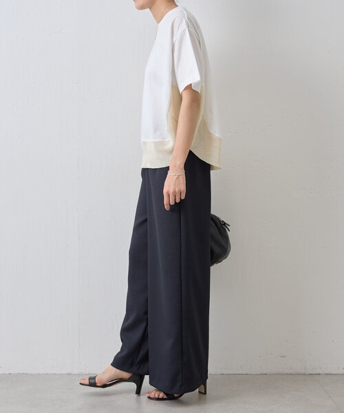 BEARDSLEY（ビアズリー）の「ピケジャージーパンツ（その他パンツ・レディース・ホワイト/ブラック・FREE）」の12枚目の写真