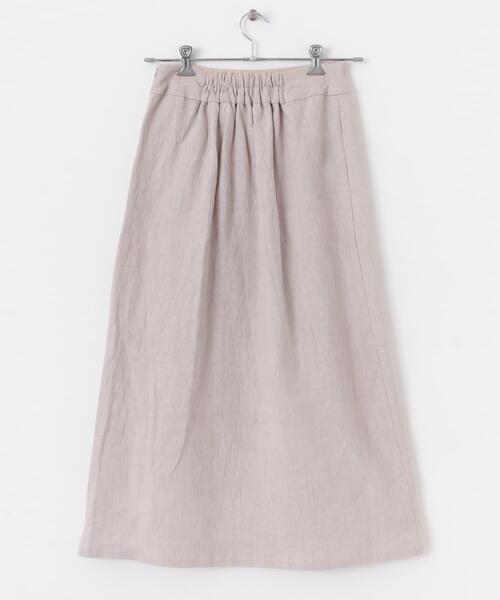 かぐれ（カグレ）の「リネンラミーラップスカート（スカート・レディース・ピンク/チャコールグレー/ブラック・FREE）」の13枚目の写真