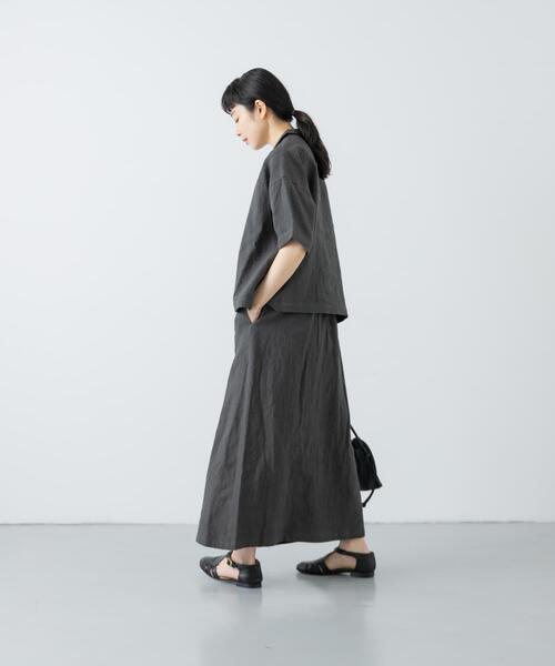 かぐれ（カグレ）の「リネンラミーラップスカート（スカート・レディース・ピンク/チャコールグレー/ブラック・FREE）」の22枚目の写真