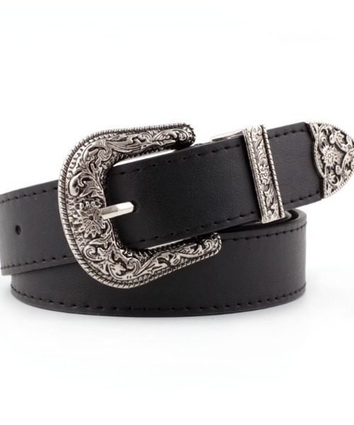 lilful(リルフル)の「ヴィンテージバックルベルト 無地/レオパード(ベルト・レディース・その他1/ブラウン/ブラック/ダークブラウン/その他・F)」の1枚目の写真