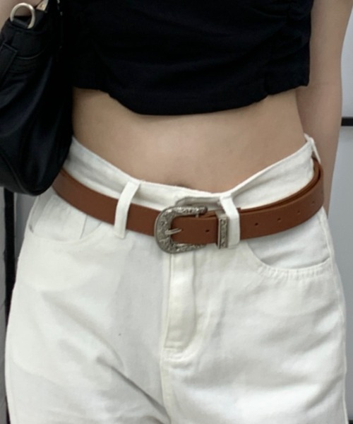 lilful(リルフル)の「ヴィンテージバックルベルト 無地/レオパード(ベルト・レディース・その他1/ブラウン/ブラック/ダークブラウン/その他・F)」の6枚目の写真