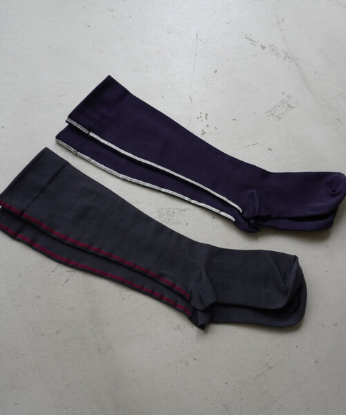 DouDou(ドゥドゥ)の「【WEB限定】MAEE ラインソックス(ソックス/靴下・レディース・ネイビー/チャコールグレー・23)」の6枚目の写真