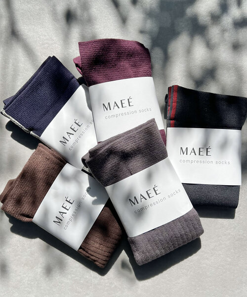 DouDou(ドゥドゥ)の「【WEB限定】MAEE ラインソックス(ソックス/靴下・レディース・ネイビー/チャコールグレー・23)」の8枚目の写真