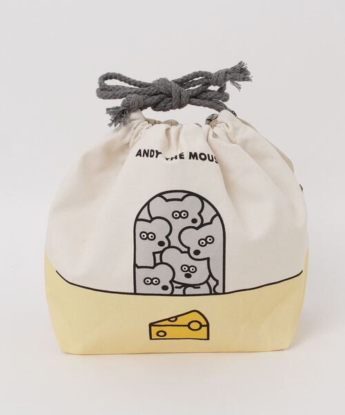 【★安心の定価販売★】 】ランチ巾着 ねずみのANDY ONE LSI（お弁当箱）｜THE CHEESE バッグ