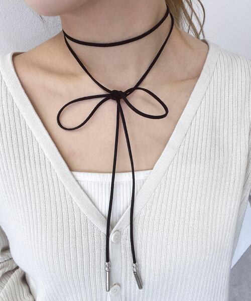 WEGO（ウィゴー）の「WEGO/フェイクスエードチョーカー（チョーカー・レディース・ブラック・FREE）」の2枚目の写真