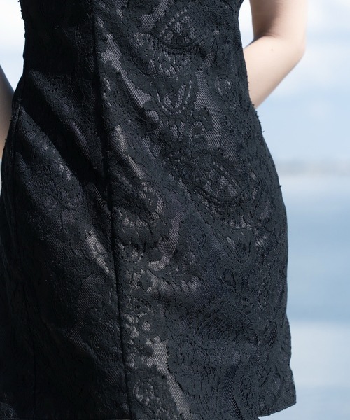 Mavie..7（メヴィセットゥ）の「【Mavie..7】スリットキャミワンピース（ワンピース・レディース・ブラック/その他1・MEDIUM/SMALL）」の10枚目の写真