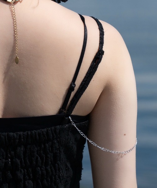 Mavie..7（メヴィセットゥ）の「【Mavie..7】スリットキャミワンピース（ワンピース・レディース・ブラック/その他1・MEDIUM/SMALL）」の3枚目の写真