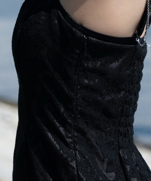 Mavie..7（メヴィセットゥ）の「【Mavie..7】スリットキャミワンピース（ワンピース・レディース・ブラック/その他1・MEDIUM/SMALL）」の4枚目の写真