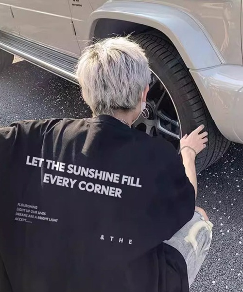 ARCHIVER（アーカイバ）の「【Bz】モノトーンプリントオーバーサイズTシャツ（Tシャツ/カットソー・レディース・ブラック/ホワイト・FREE）」の4枚目の写真
