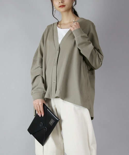 and it_（アンドイット）の「ワイドシルエットカーディガン（カーディガン/ボレロ・レディース・アイボリー/ブラック/モカ/ロイヤルブルー/ナチュラル・M-L）」の3枚目の写真