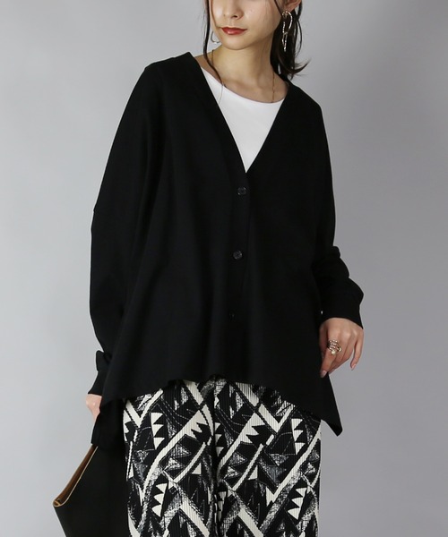 and it_（アンドイット）の「ワイドシルエットカーディガン（カーディガン/ボレロ・レディース・アイボリー/ブラック/モカ/ロイヤルブルー/ナチュラル・M-L）」の10枚目の写真