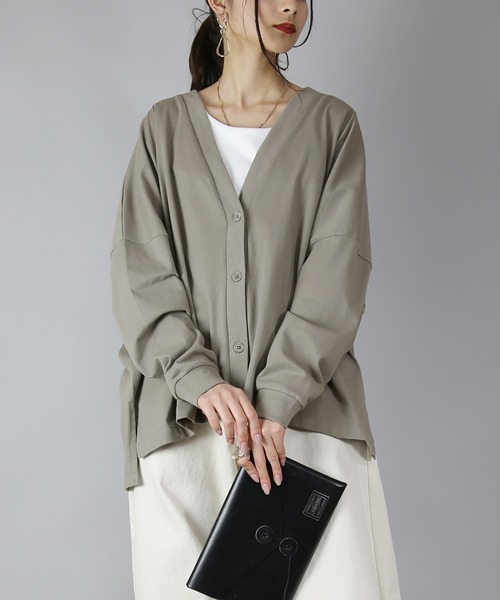 and it_（アンドイット）の「ワイドシルエットカーディガン（カーディガン/ボレロ・レディース・アイボリー/ブラック/モカ/ロイヤルブルー/ナチュラル・M-L）」の14枚目の写真