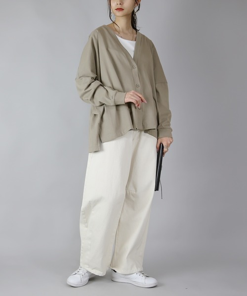 and it_（アンドイット）の「ワイドシルエットカーディガン（カーディガン/ボレロ・レディース・アイボリー/ブラック/モカ/ロイヤルブルー/ナチュラル・M-L）」の15枚目の写真