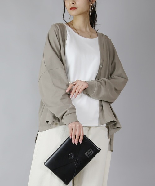 and it_（アンドイット）の「ワイドシルエットカーディガン（カーディガン/ボレロ・レディース・アイボリー/ブラック/モカ/ロイヤルブルー/ナチュラル・M-L）」の17枚目の写真