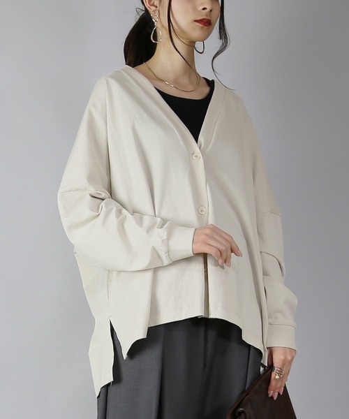 and it_（アンドイット）の「ワイドシルエットカーディガン（カーディガン/ボレロ・レディース・アイボリー/ブラック/モカ/ロイヤルブルー/ナチュラル・M-L）」の18枚目の写真