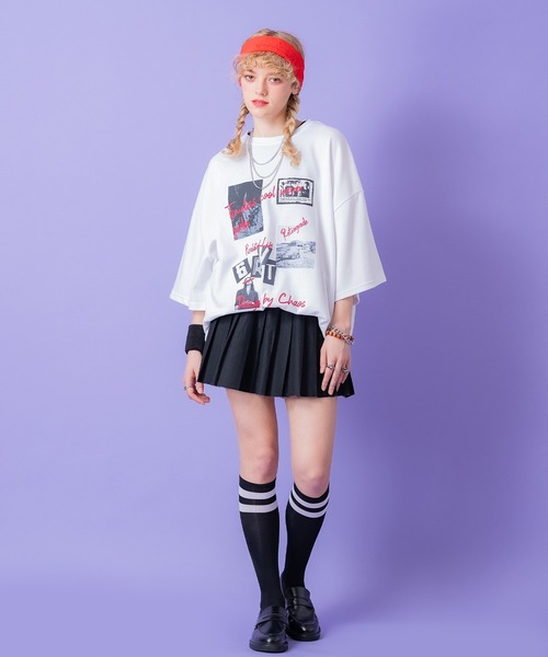 a.p.o.v.（エーピーオービー）の「a.p.o.v. レトロパンキッシュコラージュプリントオーバーサイズTシャツ（Tシャツ/カットソー・メンズ・ホワイト/ブラック・ONESIZE）」の4枚目の写真