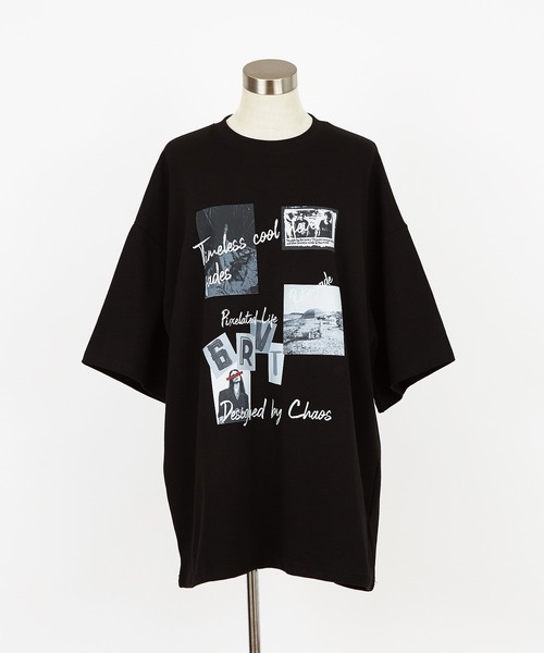 a.p.o.v.（エーピーオービー）の「a.p.o.v. レトロパンキッシュコラージュプリントオーバーサイズTシャツ（Tシャツ/カットソー・メンズ・ホワイト/ブラック・ONESIZE）」の12枚目の写真
