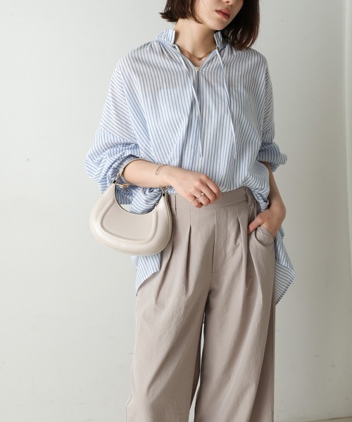 Bou Jeloud(ブージュルード)の「キャンブリックギャザーブラウス(シャツ/ブラウス・レディース・グリーン/ブラック/ブルー・38)」の21枚目の写真
