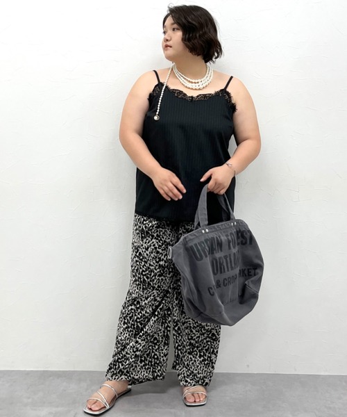 CHIC STYLE（シックスタイル）の「ストライプキャミソール＜大きいサイズ有＞シックスタイル（キャミソール・レディース・グレー系/ブラック系・L/M/5L/4L/3L/LL）」の6枚目の写真