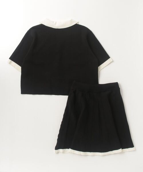 ❤セットアップ好き(❁ᴗ͈ˬᴗ͈)新品　黒ニット ❤セットアップ好き(❁ᴗ͈ˬᴗ͈)新品 ニット黒 （ロゴ入りニット