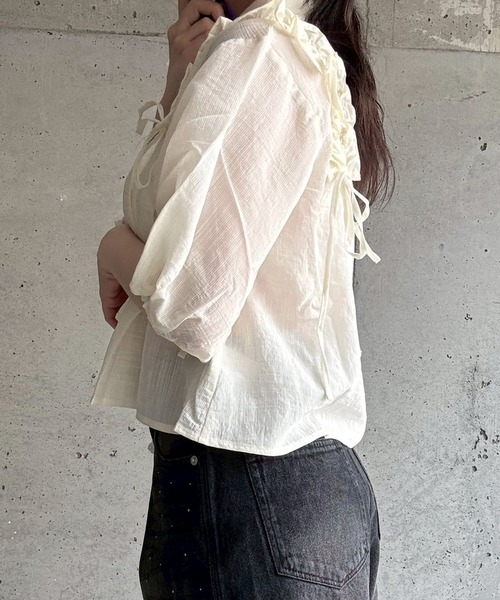 merrylatte（メリーラテ）の「ボリュームフリルブラウス（シャツ/ブラウス・レディース・アイボリー・FREE）」の18枚目の写真