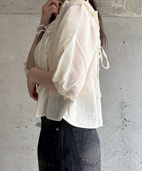 merrylatte（メリーラテ）の「ボリュームフリルブラウス（シャツ/ブラウス・レディース・アイボリー・FREE）」の19枚目の写真