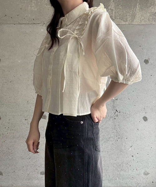 merrylatte（メリーラテ）の「ボリュームフリルブラウス（シャツ/ブラウス・レディース・アイボリー・FREE）」の20枚目の写真