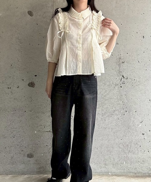 merrylatte（メリーラテ）の「ボリュームフリルブラウス（シャツ/ブラウス・レディース・アイボリー・FREE）」の21枚目の写真