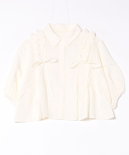 merrylatte（メリーラテ）の「ボリュームフリルブラウス（シャツ/ブラウス・レディース・アイボリー・FREE）」の5枚目の写真