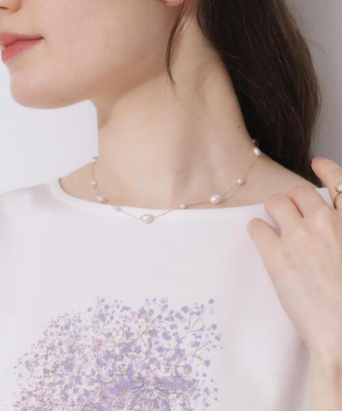 couture brooch(クチュールブローチ)の「淡水パールMIXネックレス(ネックレス・レディース・ゴールド・00)」の2枚目の写真