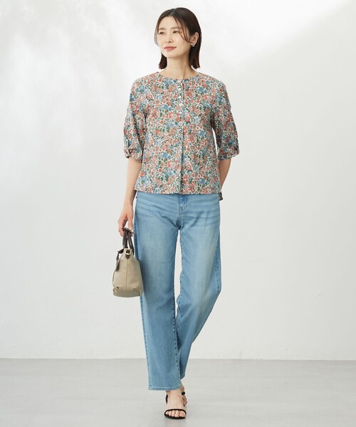 J.PRESS(ジェイプレス)の「【洗える】LIBERTY ボートネック ブラウス(シャツ/ブラウス・レディース・ピンク系5/ブルー系5・9/11)」の6枚目の写真