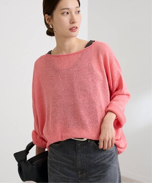 ★即納★ウォッシャブルニュアンスワイドプルオーバー　ブラウン FRAMeWORK ニット セーター 「新色追加」ウォッシャブル