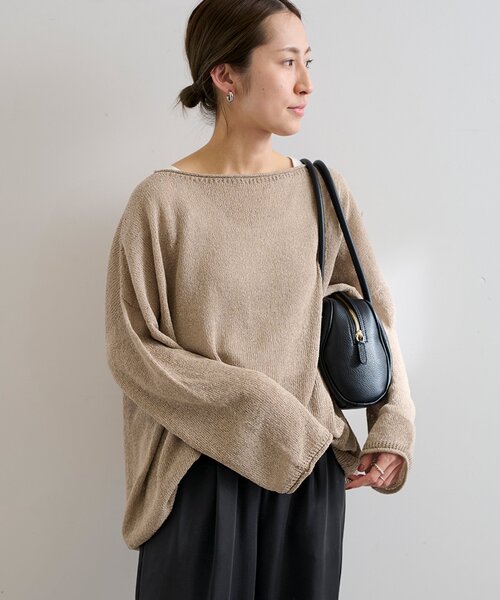 【新品】FRAMEWORK ウォッシャブルPLリネン2WAYニット FRAMEWORK ウォッシャブルPLリネン2WAYニット