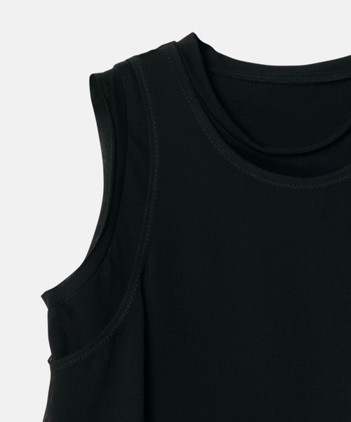 LE CIEL BLEU(ルシェルブルー)の「シフォン x コットンタンクトップ / Chiffon x Cotton Tank Top(Tシャツ/カットソー・レディース・オフホワイト/ブラック/ライトグリーン・36)」の17枚目の写真