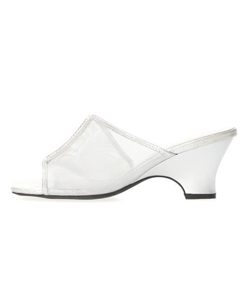 ROSE BUD（ローズバッド）の「WEDGE TULLE SANDAL（サンダル・レディース・シルバー/ブラウン/ブラック・25cm/24cm/23cm）」の3枚目の写真