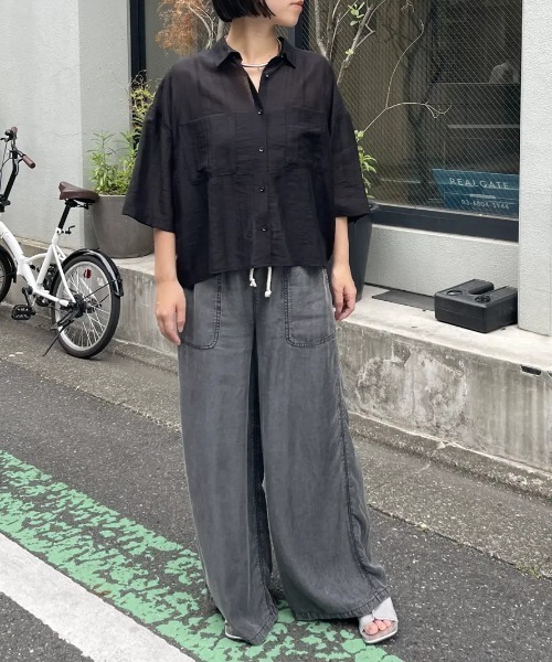 ROSE BUD（ローズバッド）の「WEDGE TULLE SANDAL（サンダル・レディース・シルバー/ブラウン/ブラック・25cm/24cm/23cm）」の6枚目の写真