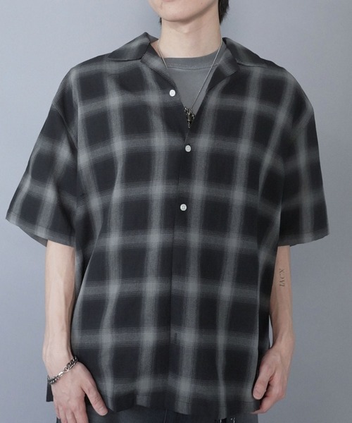 送料込み！supreme オンブレ　チェック　半袖シャツ　Sサイズ improves シャツ 半袖 オンブレ チェックシャツ メンズ