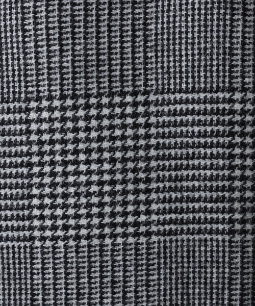 hevo / SURB ウールナイロン グレンチェック ダブルブレスト コート