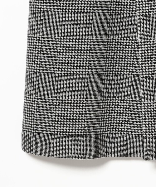 hevo / SURB ウールナイロン グレンチェック ダブルブレスト コート