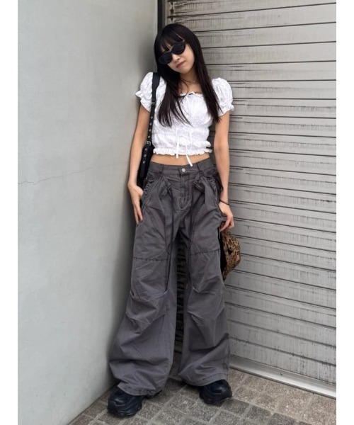 セール】COTTON LACE PUFF SLEEVE TOPS コットン レース パフスリーブ