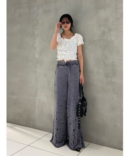 セール】COTTON LACE PUFF SLEEVE TOPS コットン レース