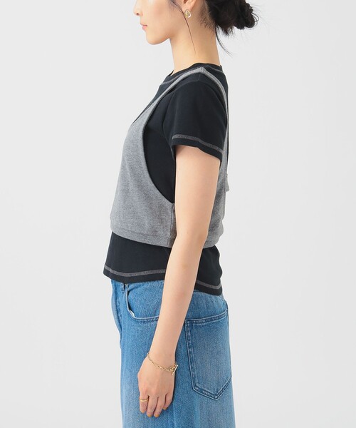 B:MING by BEAMS(ビーミングバイビームス)の「【セットアイテム】レイヤード キャミ × プルオーバー(Tシャツ/カットソー・レディース・ブラック/ブラウン系その他2・ONE SIZE)」の5枚目の写真