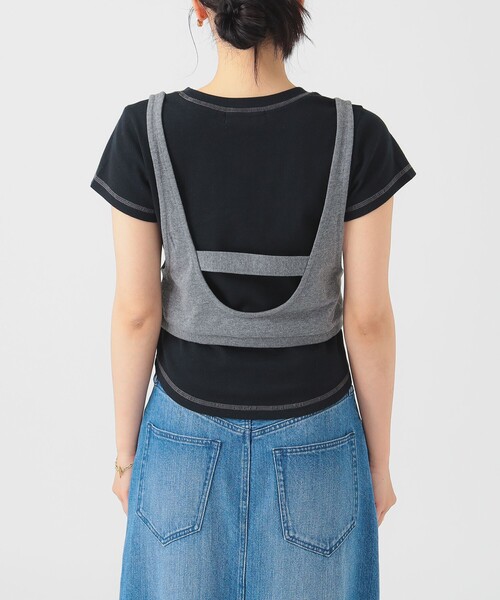 B:MING by BEAMS(ビーミングバイビームス)の「【セットアイテム】レイヤード キャミ × プルオーバー(Tシャツ/カットソー・レディース・ブラック/ブラウン系その他2・ONE SIZE)」の6枚目の写真