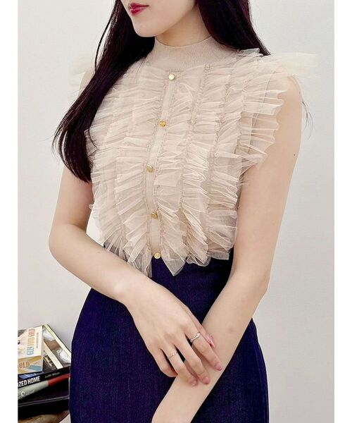 セール】【追加生産】チュールフリルニット（ニット/セーター