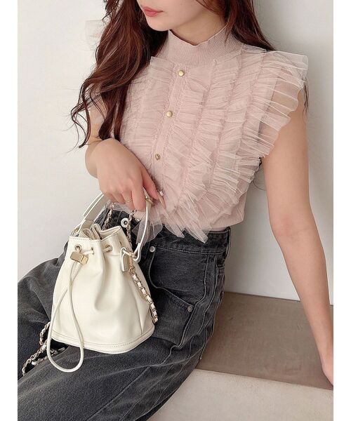 MERCURYDUO チュールフリルニット マーキュリーデュオ MERCURYDUO チュールフリルニット