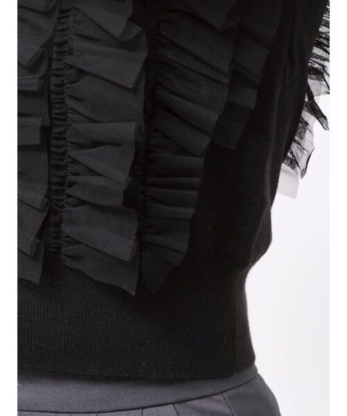 MERCURYDUO（マーキュリーデュオ）の「【追加生産】チュールフリルニット（ニット/セーター・レディース・アイボリー/ブラック/ベビーピンク・FREE）」の11枚目の写真