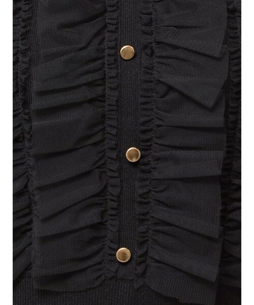 MERCURYDUO（マーキュリーデュオ）の「【追加生産】チュールフリルニット（ニット/セーター・レディース・アイボリー/ブラック/ベビーピンク・FREE）」の12枚目の写真