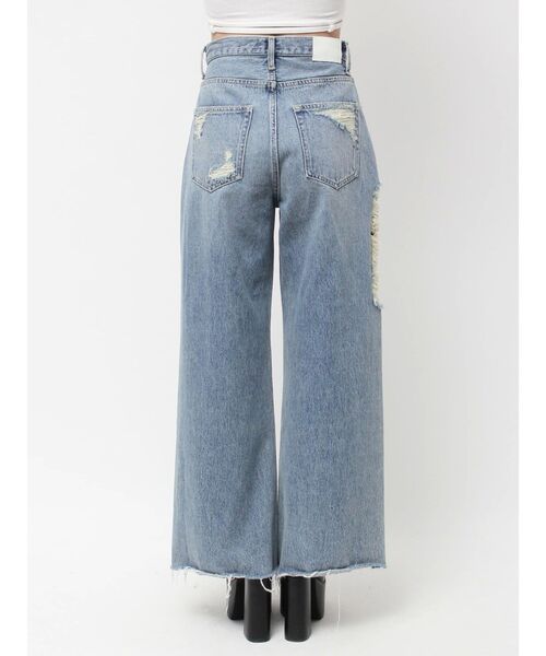 GYDA（ジェイダ）の「ハイウエストSIDE straight line damageワイドデニムパンツ（デニムパンツ・レディース・ブルー/ライトブルー・SMALL/MEDIUM）」の20枚目の写真