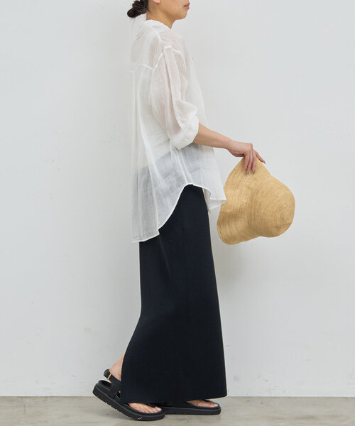 GALLARDAGALANTE（ガリャルダガランテ）の「【セットアップ対応】リブタイトスカート（スカート・レディース・ベージュ/ブラック・FREE）」の9枚目の写真