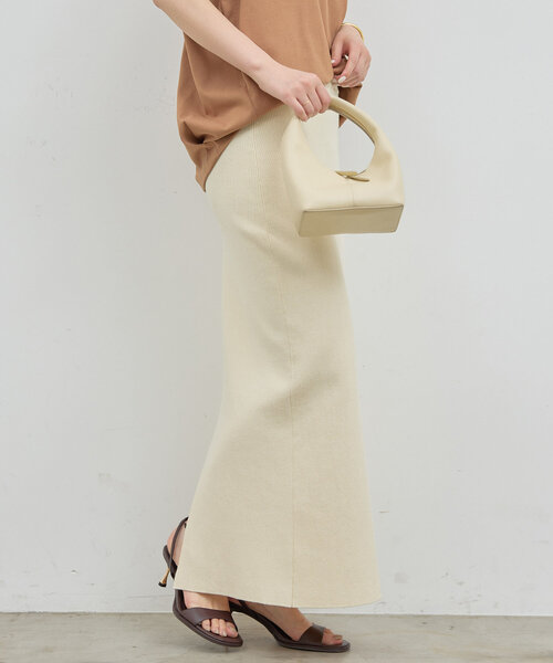 GALLARDAGALANTE（ガリャルダガランテ）の「【セットアップ対応】リブタイトスカート（スカート・レディース・ベージュ/ブラック・FREE）」の18枚目の写真